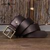 Handmade, Widened and Thickened Top-grain Cowhide Men's Leather Belt, American Retro Style, Pin Buckle Belt