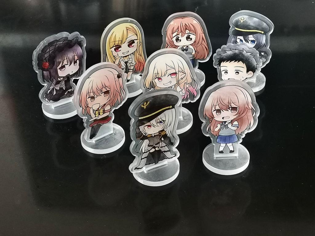 Anime My Dress-Up Darling Mini Acrylic Figures Cute Cartoon Flat Models Desk Standing Decoration Plates Collectibles