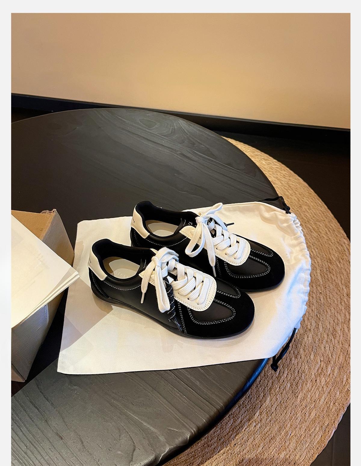 

Ретро обувь на стельке для увеличения роста, женская спортивная повседневная обувь на плоской подошве на шнуровке 40 чёрный