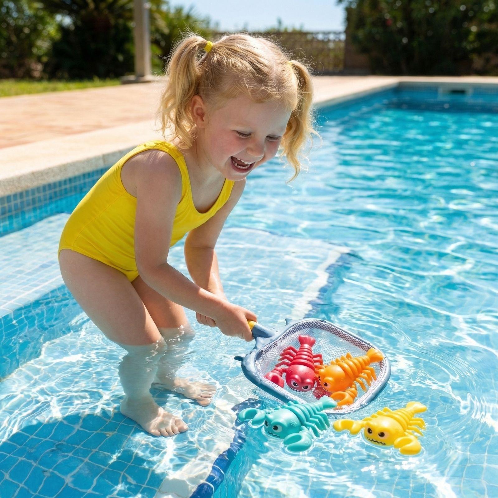 

Новый набор для рыбалки в сети для детского бассейна, Охота за сокровищами, Дайвинг, Игры в воде, Игрушка-лобстер One Size