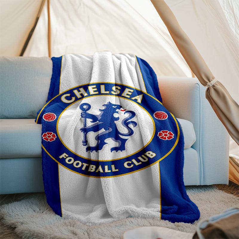 Chelsea FC Logo Aufdruck Decke—weich,warm;Vielseitige Decke für alle Jahreszeiten – perfekt als Klimadecke, Nickerchen-Decke