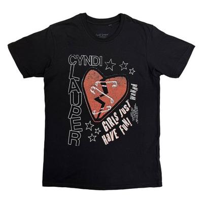 Cyndi Lauper Unisex Adult Heart T-Shirt