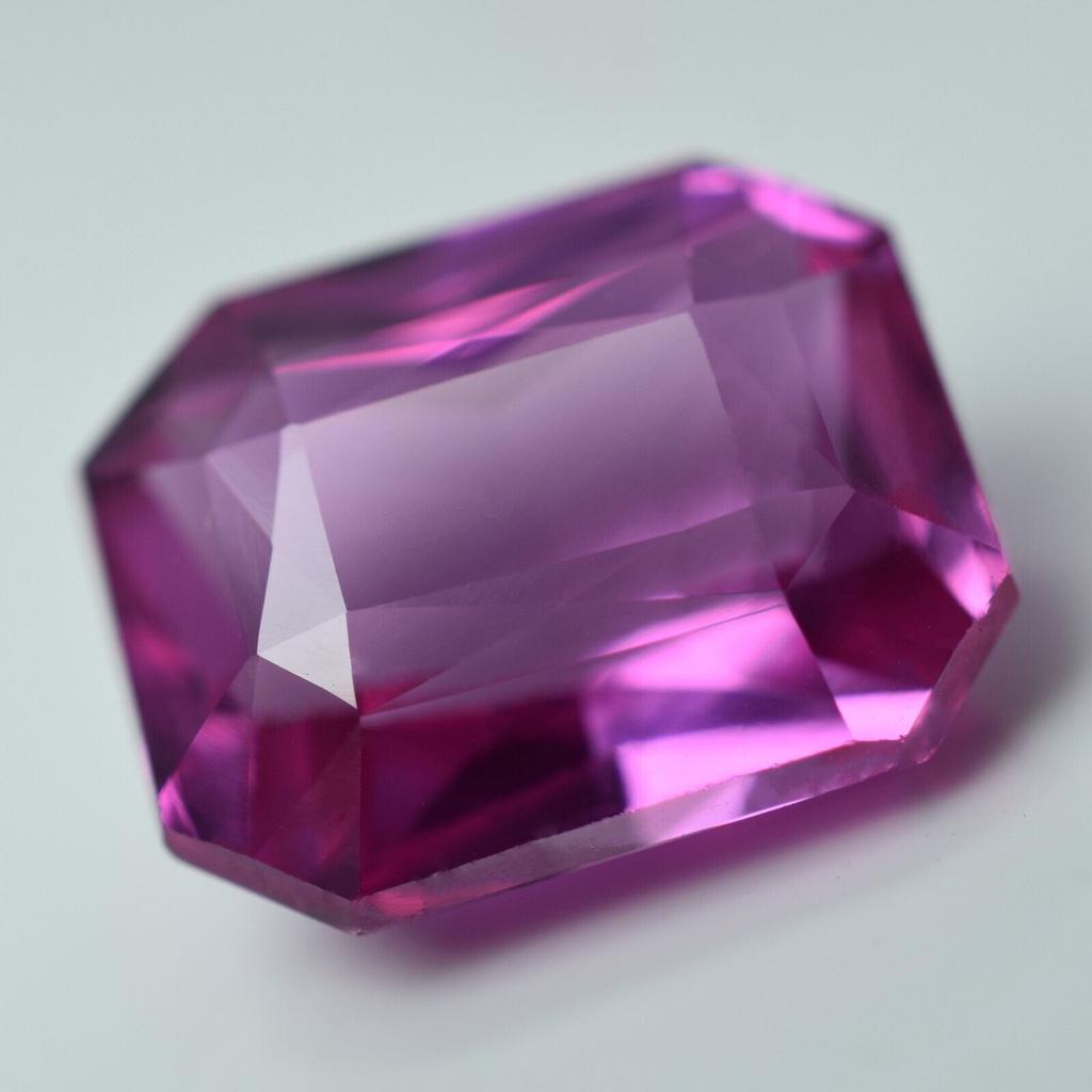Beautiful Certified 10.25 Ct, NATURAL PINK Sapphire Emerald Cut Loose Gemstone