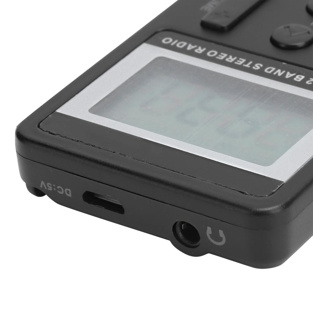 QQT103 Professional Radio Portable FMCelsiusAM Stereo Receiver LCD Display with Earphone