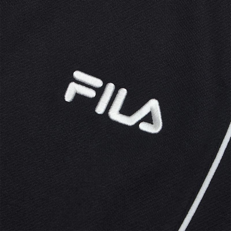 FILA Fashion Stand Collar Knitted Long Sleeve Jacket Women jackets Black F11W519502FBK