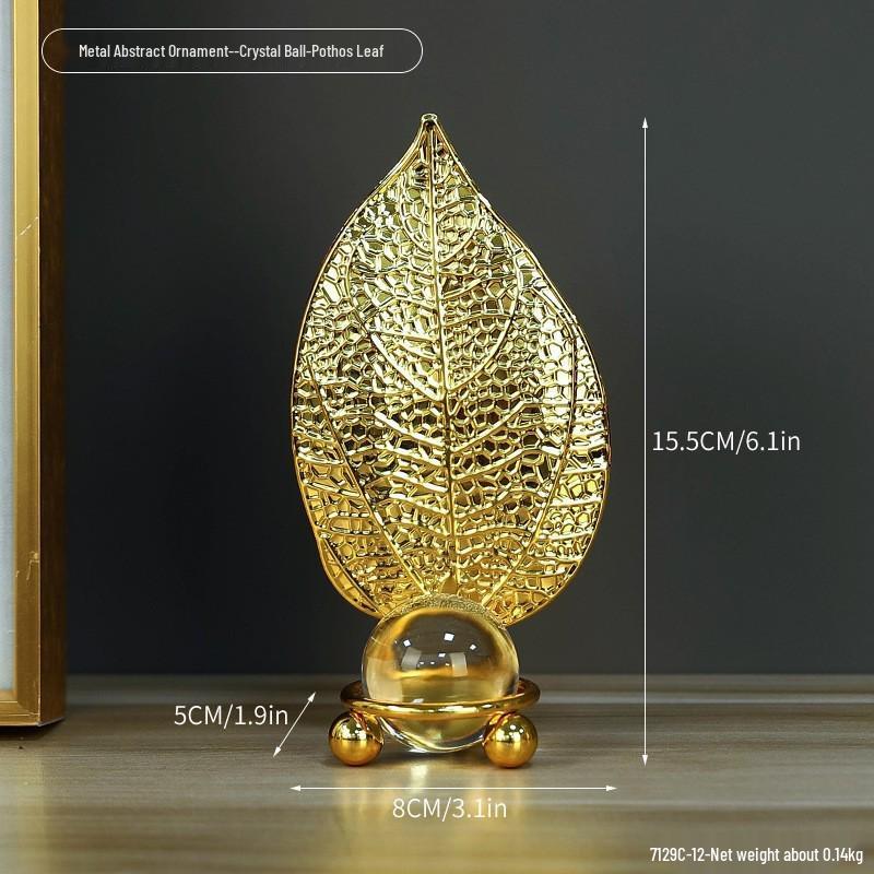 Golden Light Luxury Resin Handicrafts Collection: Ornaments for Office, Living Room, Wine & TV Cabinets