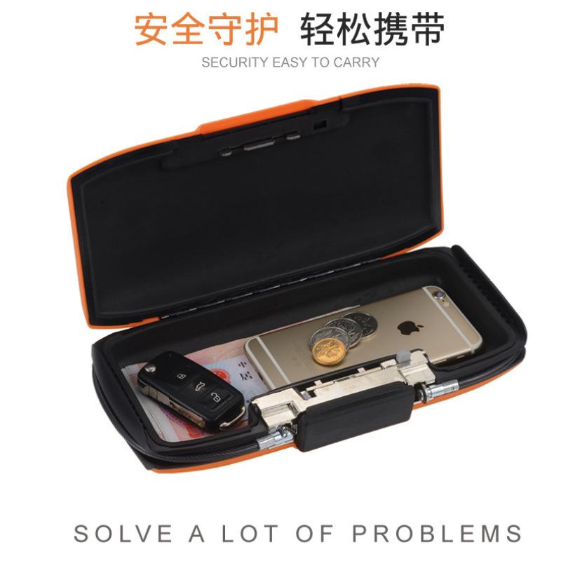 Přenosný Bezpečný Heslo Mini Trezor Bezpečnostní Trezor Drátové Lanko Pevné Šperky Hotovost Karta Mobilní Telefon Úložný Box