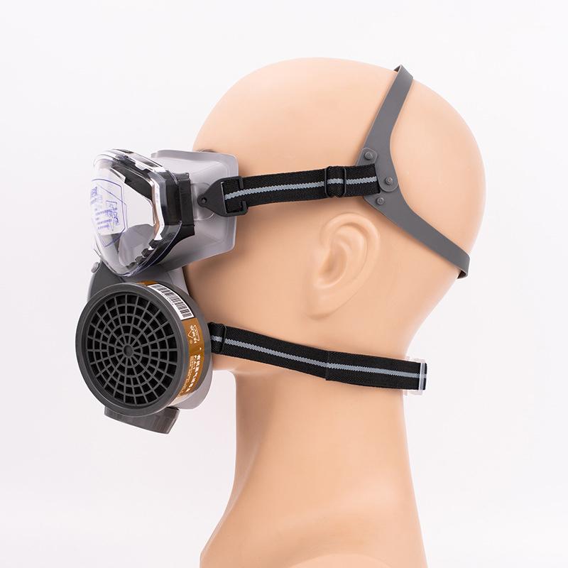 8200 Set de mască pe jumătate completă, rezistentă la praf, cu ochelari de protecție, vopsea pulverizată, decorare chimică cu pesticide, cu filtru respirator