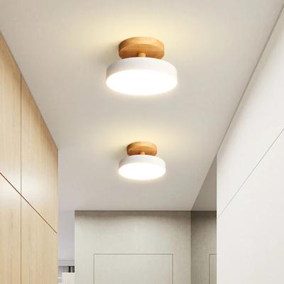 Neue Moderne Runde Holz Deckenleuchte Lustre Beleuchtung Deckenlampe Schlafzimmer Küche Flur Dekor Leuchte