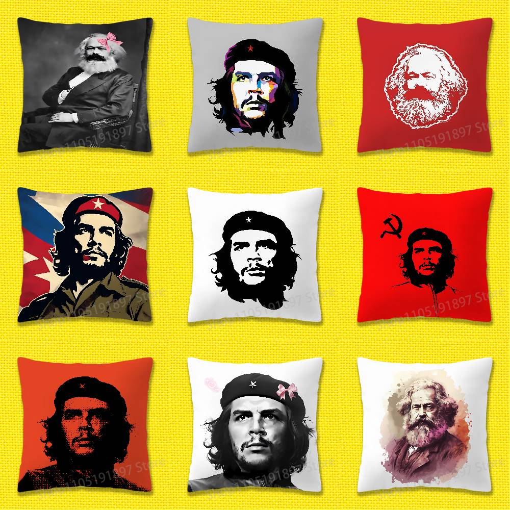 Che Guevara Karl Marx Povlak na polštářek Pro 45cm 40cm 55cm 50cm 30cm Čtvercový Povlak na polštářek do auta