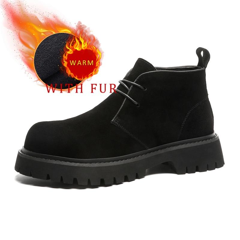 Fashion Men's Winter Boots High Quality Styles by Fashion Designers Outdoor Street Daily Work or Business Office Black Warm Shoes