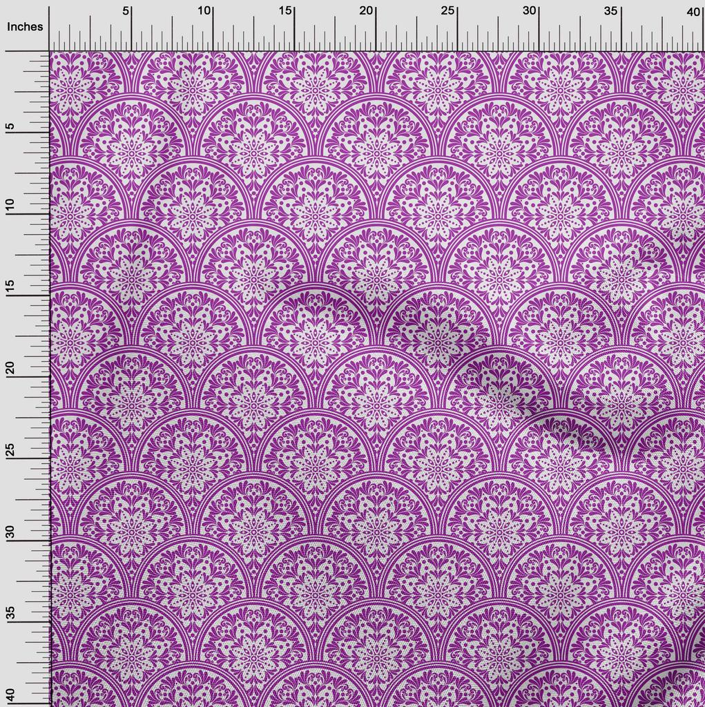 oneOone Cotton Flex Brown Fabric Floral Craft Projects Decor Fabric Printed By The Yard 40 Inch