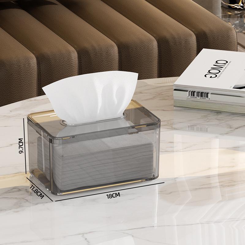Transparent High-End Tissue Box for Living Room and Bedroom