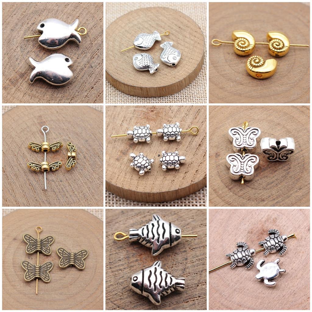 Ocean Animal Tiny Hole Beads For Bracelet Necklace Jewelry Making Craft Findings