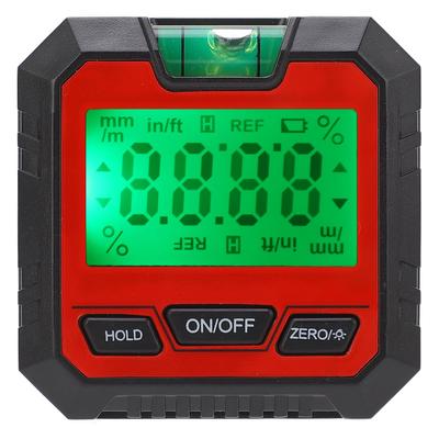 Livella a bolla digitale Angolatore Elettronico per falegnameria Goniometro con bolla orizzontale Rosso