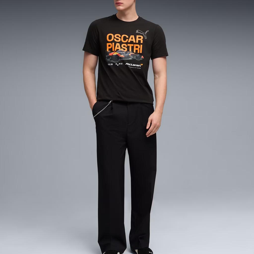 Puma X McLaren Piastri Team Soft Round Neck Pullover Short Sleeve T-Shirt Men Tops 637452-01