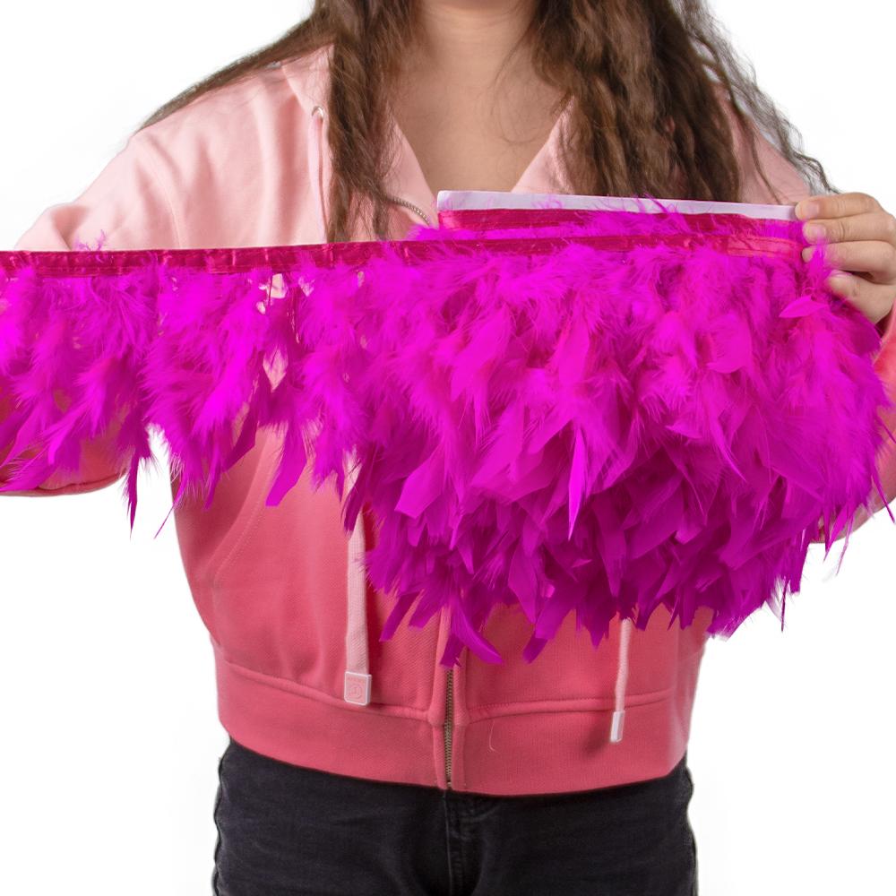 Multicolor Natural Turkey Feather Trim Ribbon 4-6 Inches Fluffy White Marabou Feathers Trims Lace for Party Skirt Clothing Decor