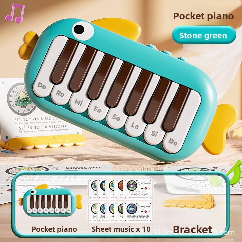 Non-Toxic Baby Music Instruments Montessori Electronic Multifunctional Music Pocket Piano Keyboard Toy Learning Educational Games For Kids