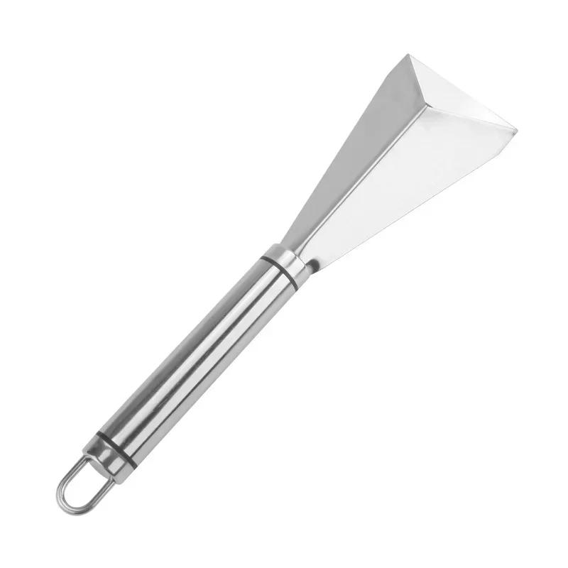 

Треугольный нож из нержавеющей стали для резки фруктов, тарелка с фруктами, артефакт, треугольная овощерезка, нескользящий декор «сделай сам», кухонные инструменты