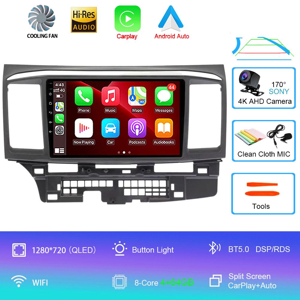 Android 14 video Player For MITSUBISHI LANCER 9 10 X 2008 - 2016 9Inch Car Radio Stereo Audio GPS Carplay Auto Screen
