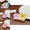 Chic And Versatile Floral Hair Claw Clips In Trendy Macaron Shades For Everyday Fashion