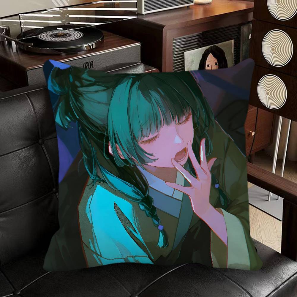 Maomao Anime The Apothecary Diaries Pillow Case Square Pillow Bedroom Sofa Leisure Comfort Cushion Car Home Decoration