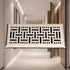 Elegant Dark Two Stage Circulation Grille Produced Of Heavy Iron Material For Indoor Locations
