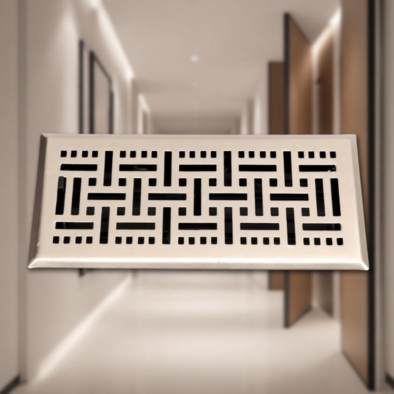 Elegant Dark Two Stage Circulation Grille Produced Of Heavy Iron Material For Indoor Locations