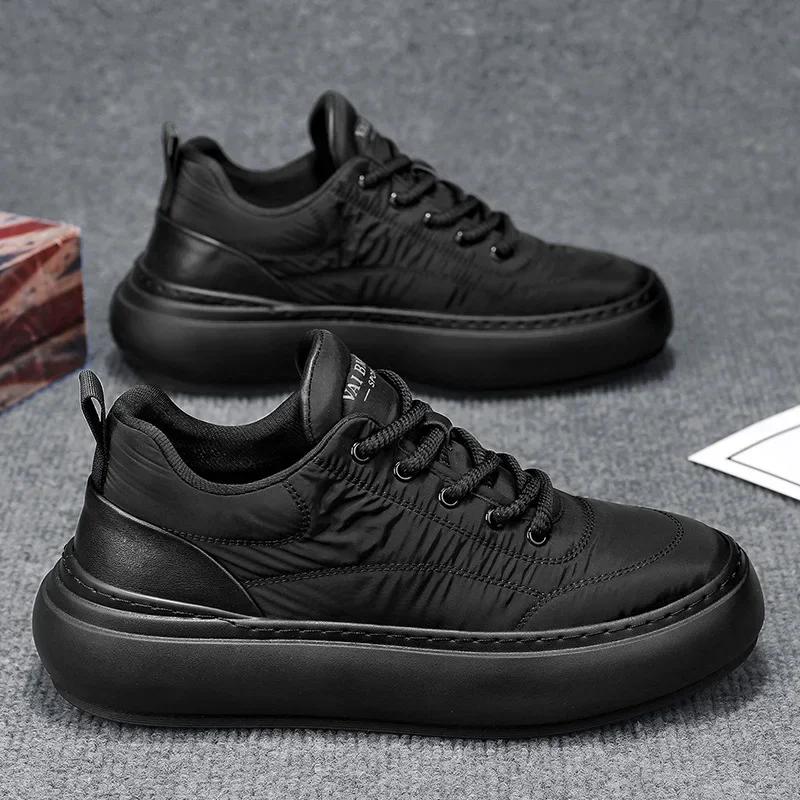 Fashion Waterproof Snow Cotton Shoes for Men Winter New Soft Sole Warm Platform Shoes with Plush Man Shoes Zapatos Casuales