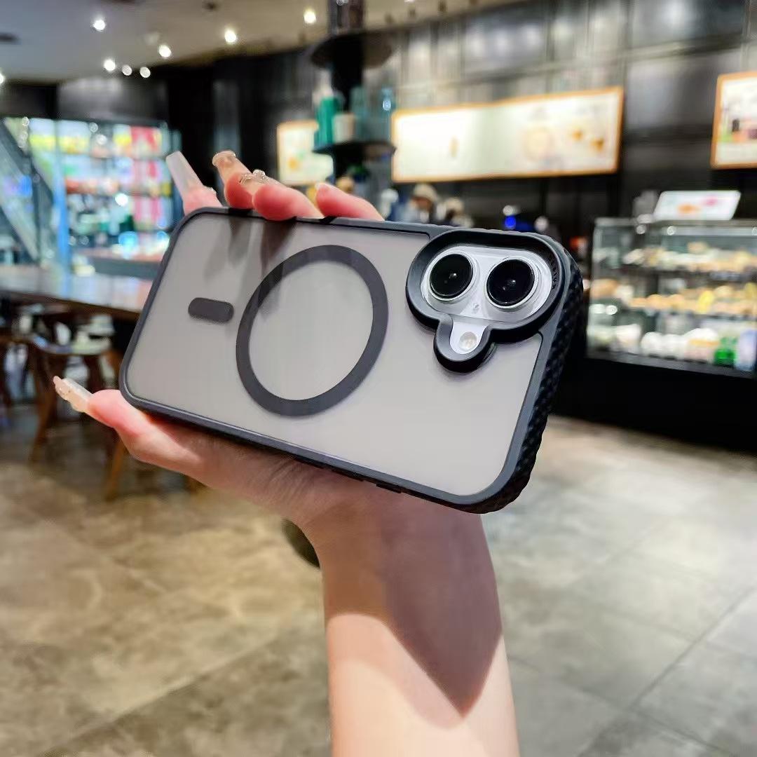 

Подходит для iPhone16promax, чехол для мобильного телефона, магнитная цветная нескользящая рамка, чехол для Apple 15/14, защитный чехол от падения Apple 16Plus