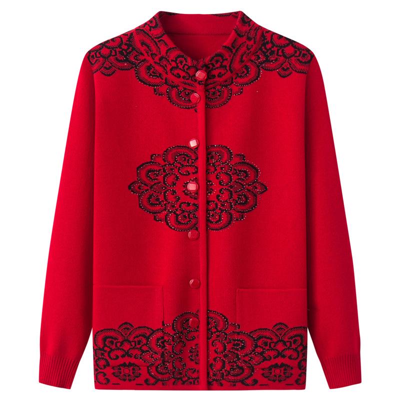 Babiččin pletený kardigan: Útulný sametový svetr na jaro, podzim a zimu