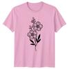 Elegant Minimalist Floral Design TShirt Botanical Nature Birthday Gift