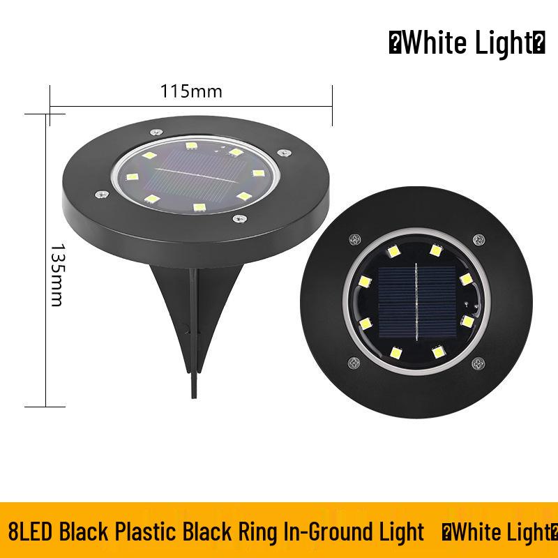 Solar LED Stainless Steel Underground Light for Outdoor Garden, Lawn, Courtyard, Rainproof.