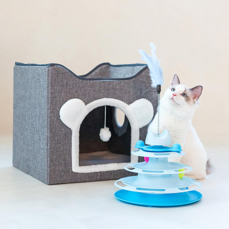 Cat Toy Spinning Ball 3-Stage Trackball