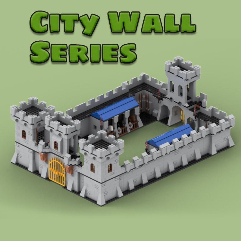 Castello Medievale Città Mura Cancello Cavalieri Figure Blocchi da Costruzione Soldati Militari Antichi Fortezza Modello Armi Mattoncini Giocattolo Regalo per Bambini