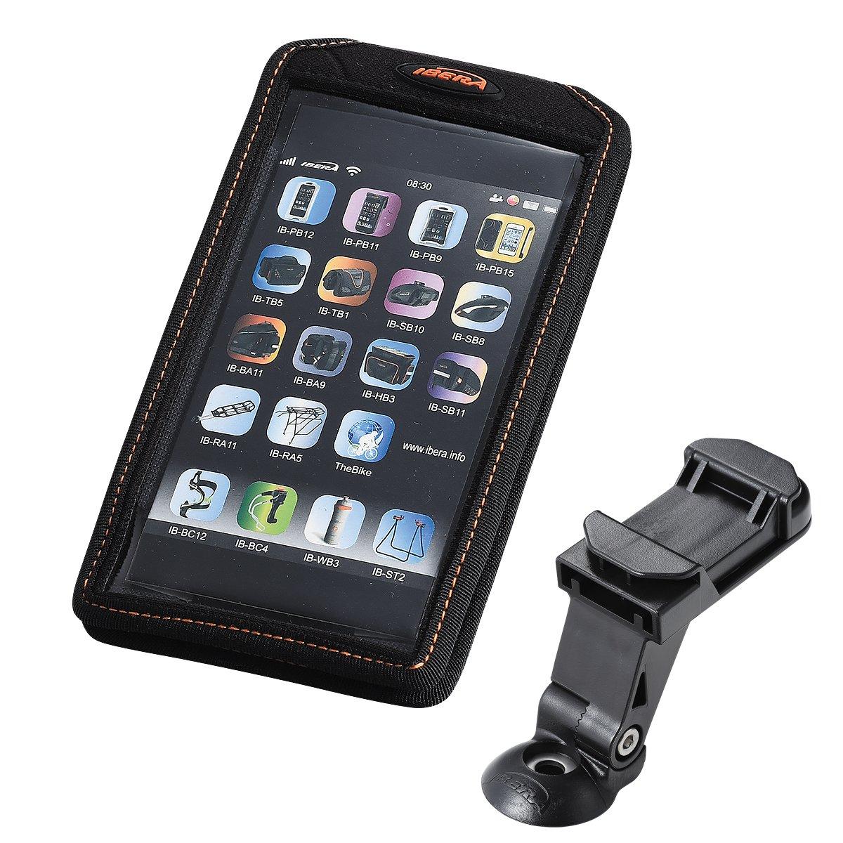 

IBERA Smartphone Case Smartphone Compatible with Inch Includes Stem Mounting Holder/Phone [Phone Case] Bag, 5-6.3 Smartphones, Clamp, 50g, EVA,