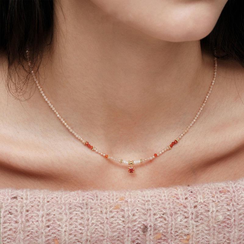Женское летнее легкое роскошное нишевое ожерелье necklace