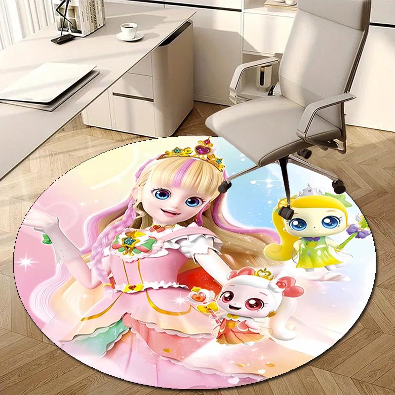 1pc Catch Teenieping Magic Sweethear (7) Design Printed Area Round Carpet for Bedroom Living Room Home Decor Rugs Mat Non Slip Mat Rug for Bedside