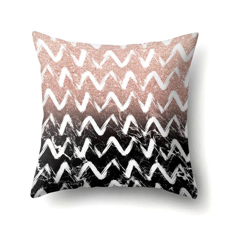 Polyester Pillow Case Automobile Decoration Home Printed Pillow Case Waist Cushion Cover Car Cushion Head Cushion Cover