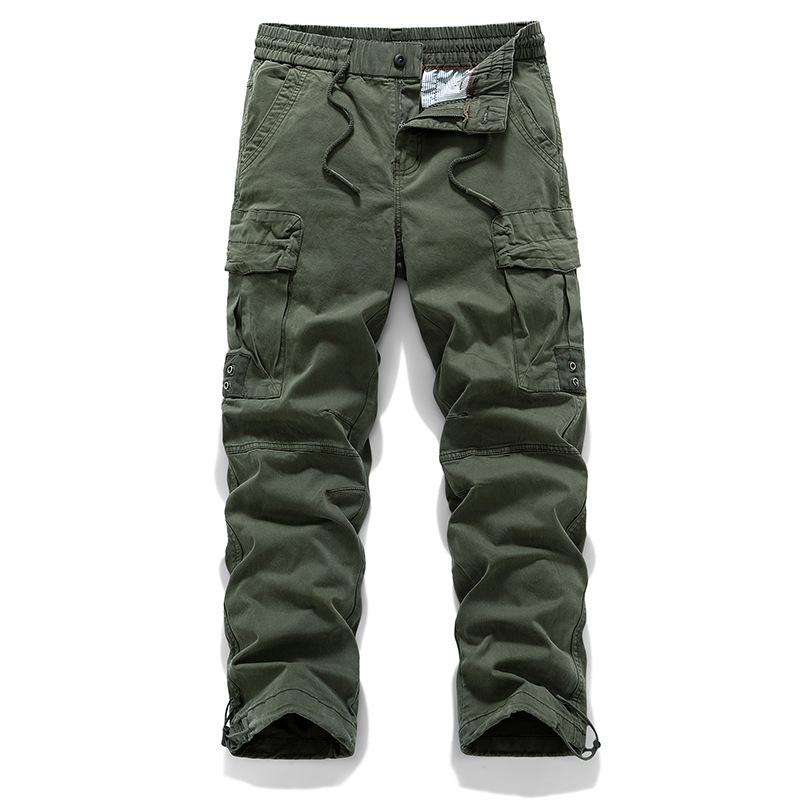 

Men s Multi-pocket Overalls Straight Versatile Sports Casual Pants New Outdoor Versatile Trousers 30 армія зелений колір