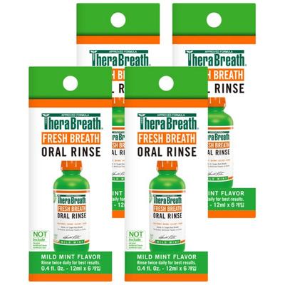 Thera Breath Mild Mint Gargle Portable Mouthwash 6p, 72ml, 4 Units