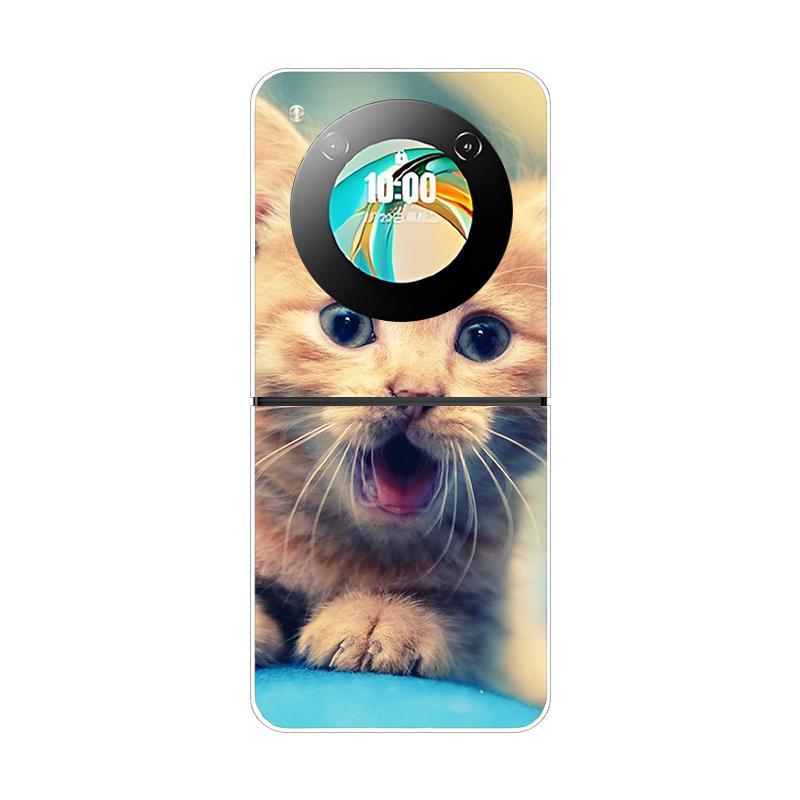 For ZTE Nubia Flip Flip2 Telefoncover Beskyttende Hård PC Skal Stilfuldt Dyremønster Gennemsigtigt Cover Til ZTE Libero Flip Covers