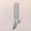 Women's Korean-Style Knee-High Black and White Slimming Cotton Socks