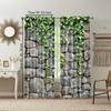 2 Stück, vielseitige transparente Polyestervorhänge zur Heimdekoration Kletter-Efeu-Ranken_ Blatt zur Verwendung in Schlaf- und Wohnzimmern