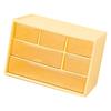 3 Layers Desktop Drawer Storage Box 6 Grids Jewelry Beauty Lens Organization Box for Small Items Yellow