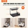 2-Tier Wire Pull Out Cabinet Under Sink Basket Organizer 10.7"x14.2" 2PCS