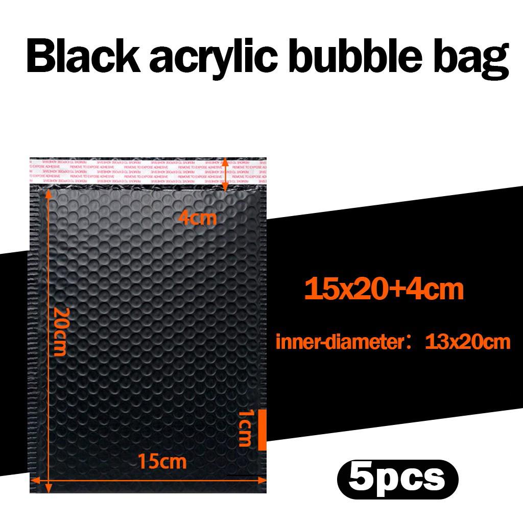 5Pcs Bubble Mailers Padded Envelopes Lined Poly Mailer Self Seal Black