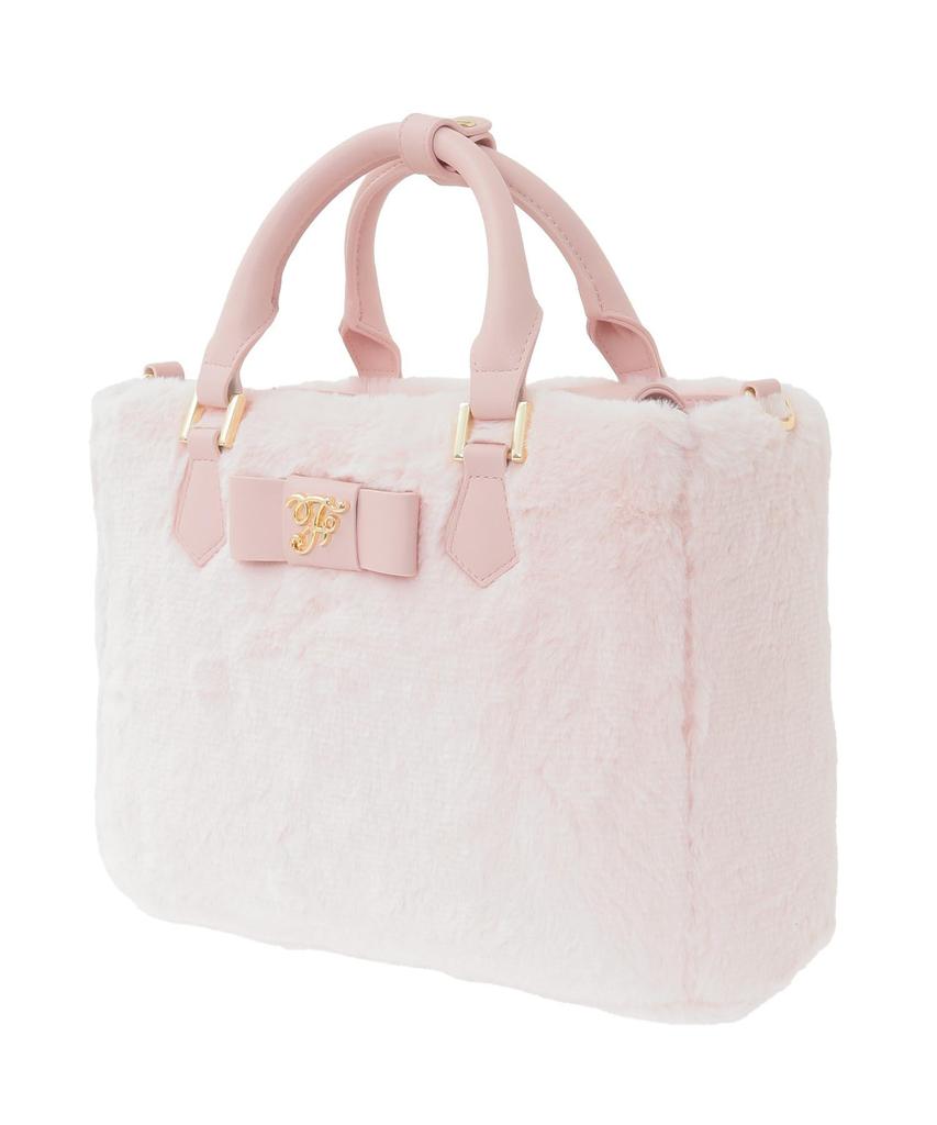 Maison de FLEUR Faux Fur Divided Size 08001036200 Bag, White, F, Handbag,