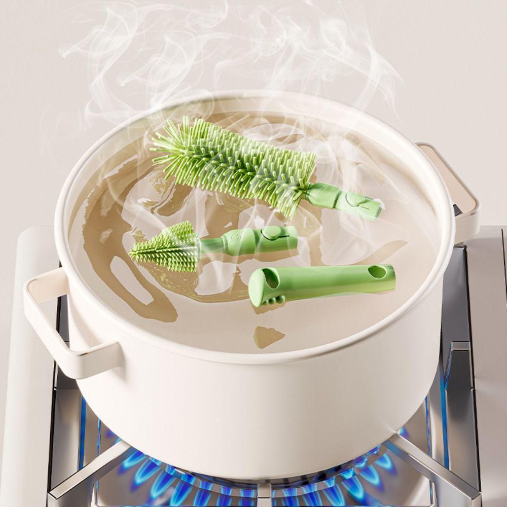 Praktisches Babyflaschenbürsten-Set mit Ständer Waschwerkzeug-Set Hygienisches Flaschentrockengestell Kleinkind