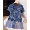 New Chinese Style Blue and White Porcelain Shirt